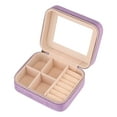 thumbnail image 3 of Unique Bargains Portable Velvet Jewelry Organizer Case for Women Purple, 3 of 7