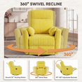 thumbnail image 3 of Homall 360° Swivel Nursery Recliner Power Swivel Rocker Recliner Chairwith 2 Pillows Comfy High Back Adult Glider Rocker for Living Room,Corduroy Yellow, 3 of 8