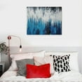 thumbnail image 4 of Nawypu Abstract Teal Canvas Wall Art Turquoise Abstract Painting Teal and Grey Picture Wall Decor Blue Teal Artwork Navy Blue White Gray Abstract Painting Teal and Silver Abstract Painting, 4 of 4
