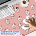 thumbnail image 2 of Long Mouse Pads for Desk,Pink Cow Strawberry Pattern Desk Mats on Top Of Desks, Desk Mouse Pad Extra Large with 3mm Non-Slip Base and Stitched Edge for Gaming,Office,Work,Home 47.3"x23.6", 2 of 6