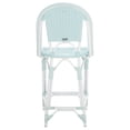 thumbnail image 5 of Safavieh California Outdoor Aluminum and Wicker Counter Stool, Baby Blue/White, 5 of 11