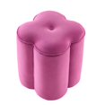 thumbnail image 2 of Laylani Velvet Storage Ottoman, Fuchsia, 2 of 7