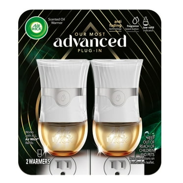 Air Wick Advanced Plug-In Scented Oil Air Freshener Warmer Devices, White, 2 Count