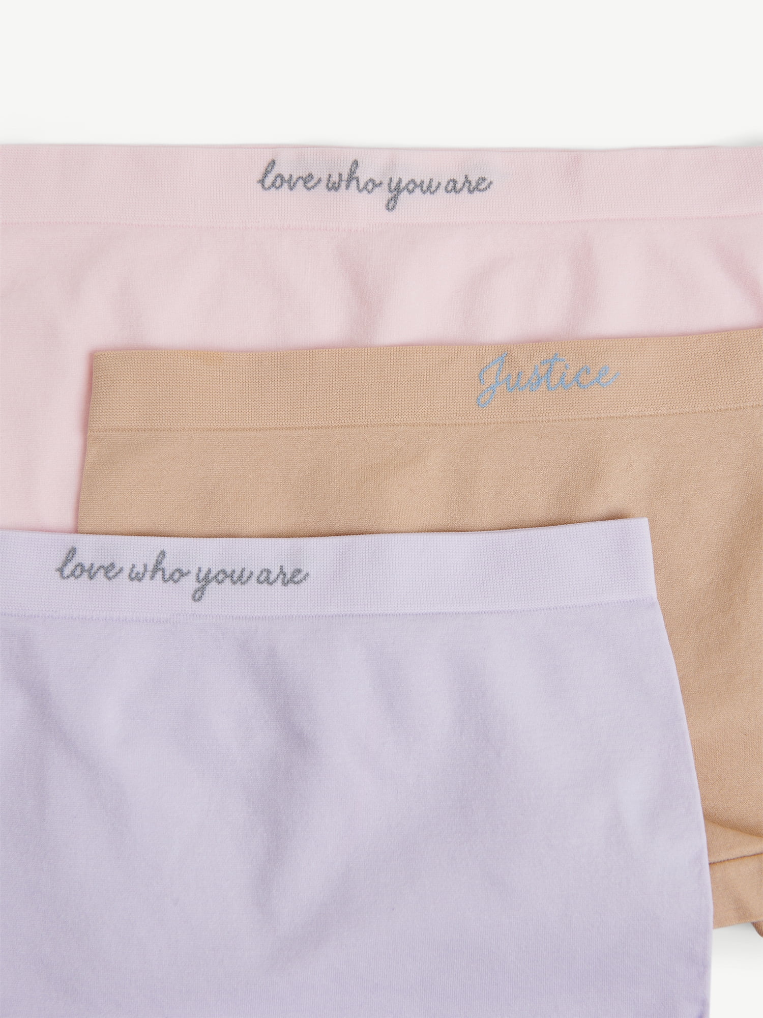 Justice Girls Seamless Shortie Undies, 5-Pack, Sizes 6-16