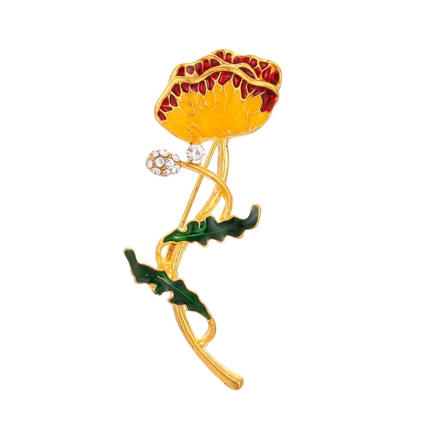 Zhuge 2 broches para mujer, broche de ramillete de esmalte con forma de fruta y flor, broche de cereza, arándano, fresa y gota de aceite, C14