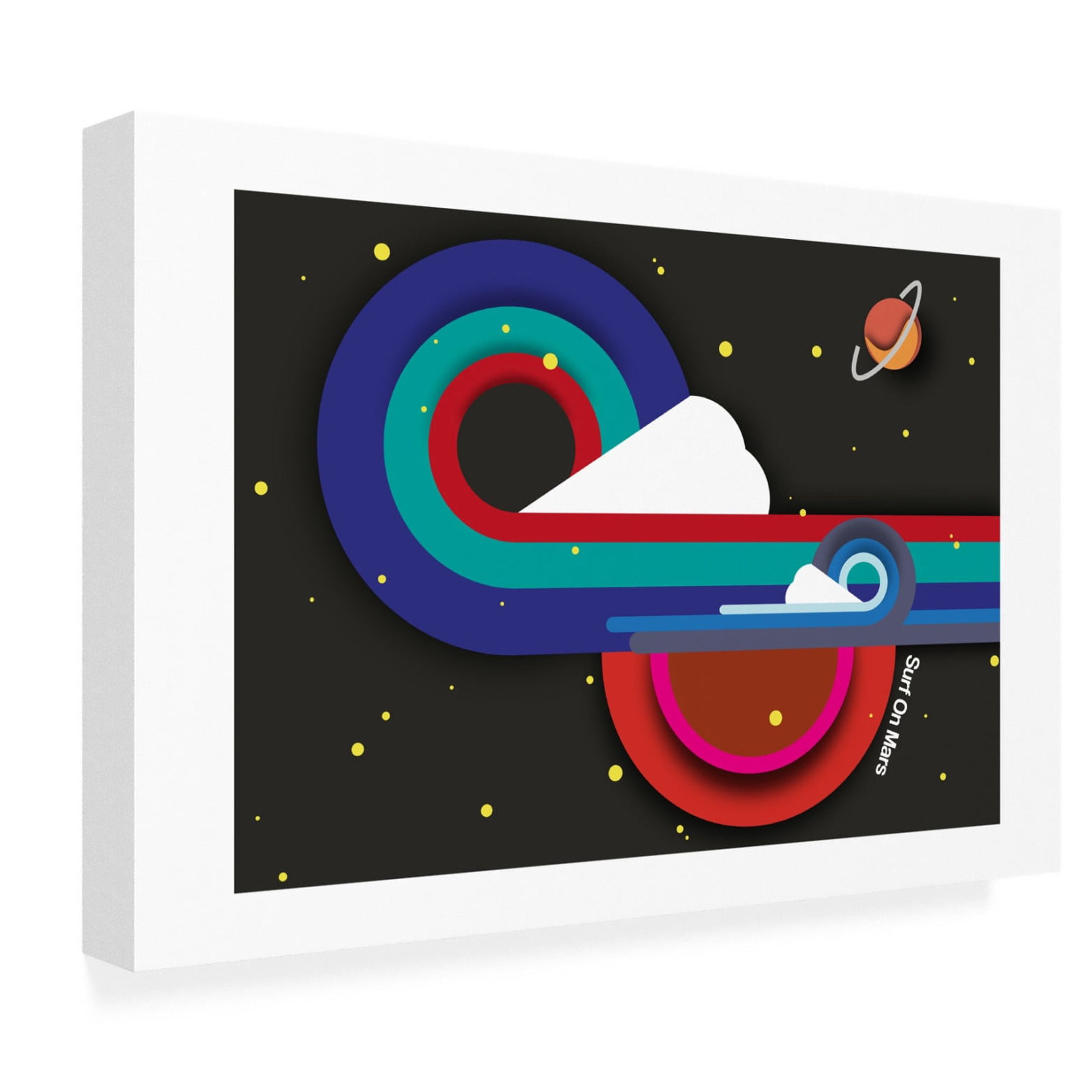 Trademark Fine Art Frances Collett  Surf On Mars Canvas Wall Art