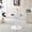 White + MDF+1, variant on LANKANG Black Top 42.1 Inch Tulip Table Round MDF Pedestal Dining Table Mid Century Style Leisure Coffee End Table Suitable for 4 6 People