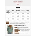 thumbnail image 4 of Chase Secret Womens Tops V Neck Roll Up Long Sleeve Button Down Blouses Linen Casual Shirts Green, 4 of 4