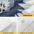 thumbnail image 4 of No Hook Shower Curtain with Snap in Liner, Retro Bohemian Geometric Pattern Waterproof Bath Curtain Double Layers with See Through Top Window, Southwest Ethnic Wind Hotel Shower Curtains 72x84in, 4 of 9