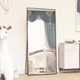thumbnail image 3 of CISTEROMAN Full Length Floor Black Mirror 65"x24" Wall Mirror Large Body Mirror Standing Mirror, 3 of 7