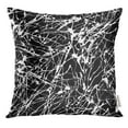thumbnail image 1 of RYLABLUE Black with Ink Brush Strokes White Marble Throw Pillowcase Cushion Case Cover, 1 of 1