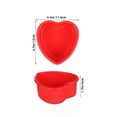 thumbnail image 2 of NIAIZEK Set of 4 Red Silicone Heart-Shaped Baking Pans, Non-Stick Cake Molds for Chocolates, Puddings, Desserts and More, 2 of 6
