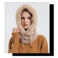 thumbnail image 4 of Gorro para mujer, bufanda, máscara, invierno, tejido, protección cálida, Beige Hugo Bufanda para mujer, 4 of 7