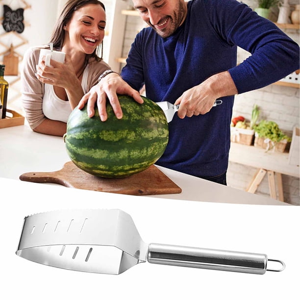 Cortador de sandía triangular de acero inoxidable Lisbinx, diseño ergonómico para picnics y barbacoas, juego de 1 pieza