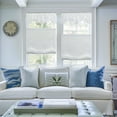 thumbnail image 3 of Keego No Drill Top Down Bottom Up Roman Shades for Windows Shades Light Filtering Cordless Roman Shades, Sheer Roman Window Blinds for Home (White, 24"W x 36"H), 3 of 7