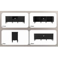 thumbnail image 2 of HLR Mid Century 67" TV Stand, for TVs up to 75", Living Room Entertainment Center with 4 Door Storage Cabinet, Black, 2 of 7