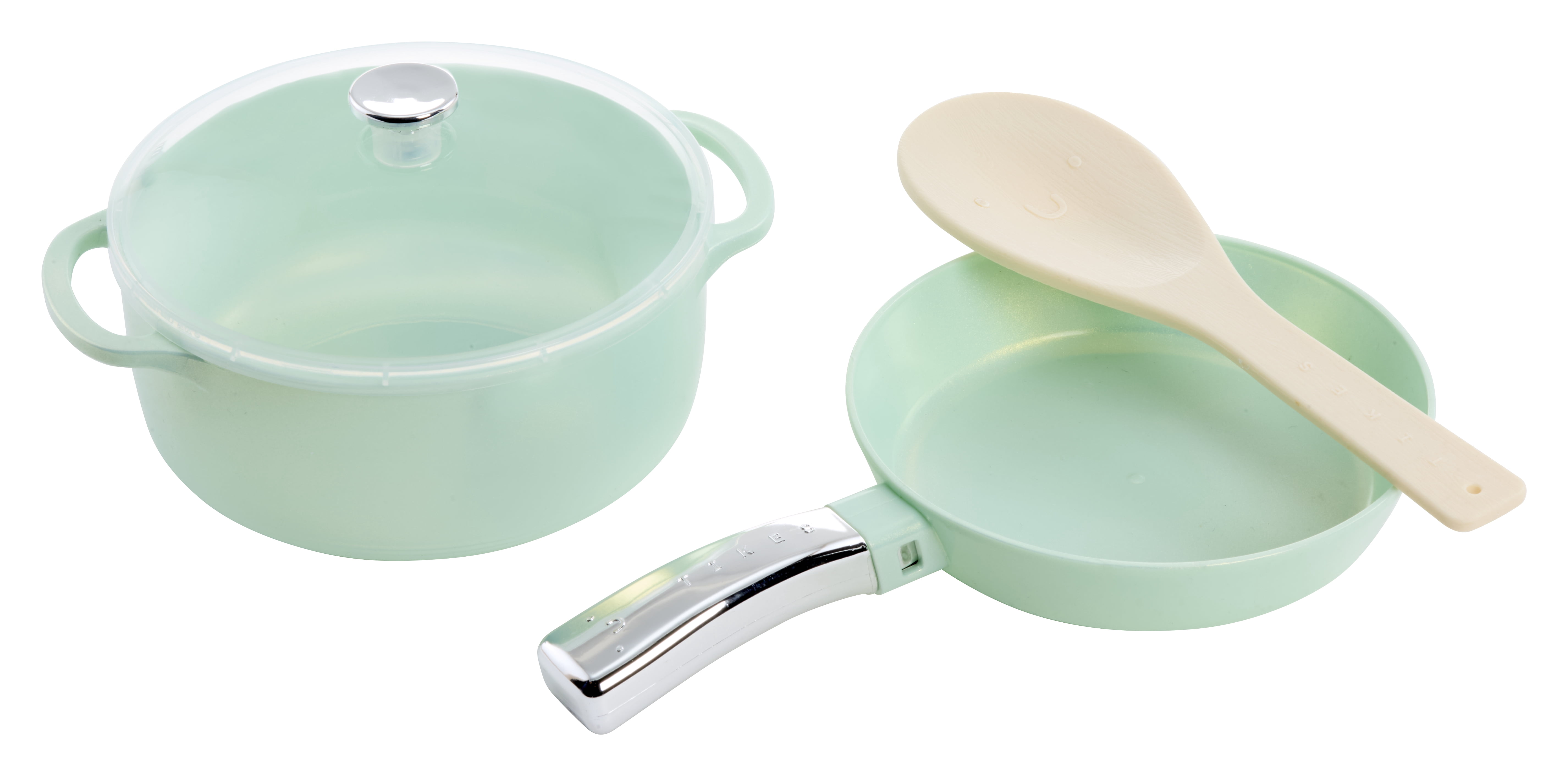 Little Tikes Sweet Spaces Pots & Pans Set, Play Kitchen Cookware, Sea Foam, Ages 3+