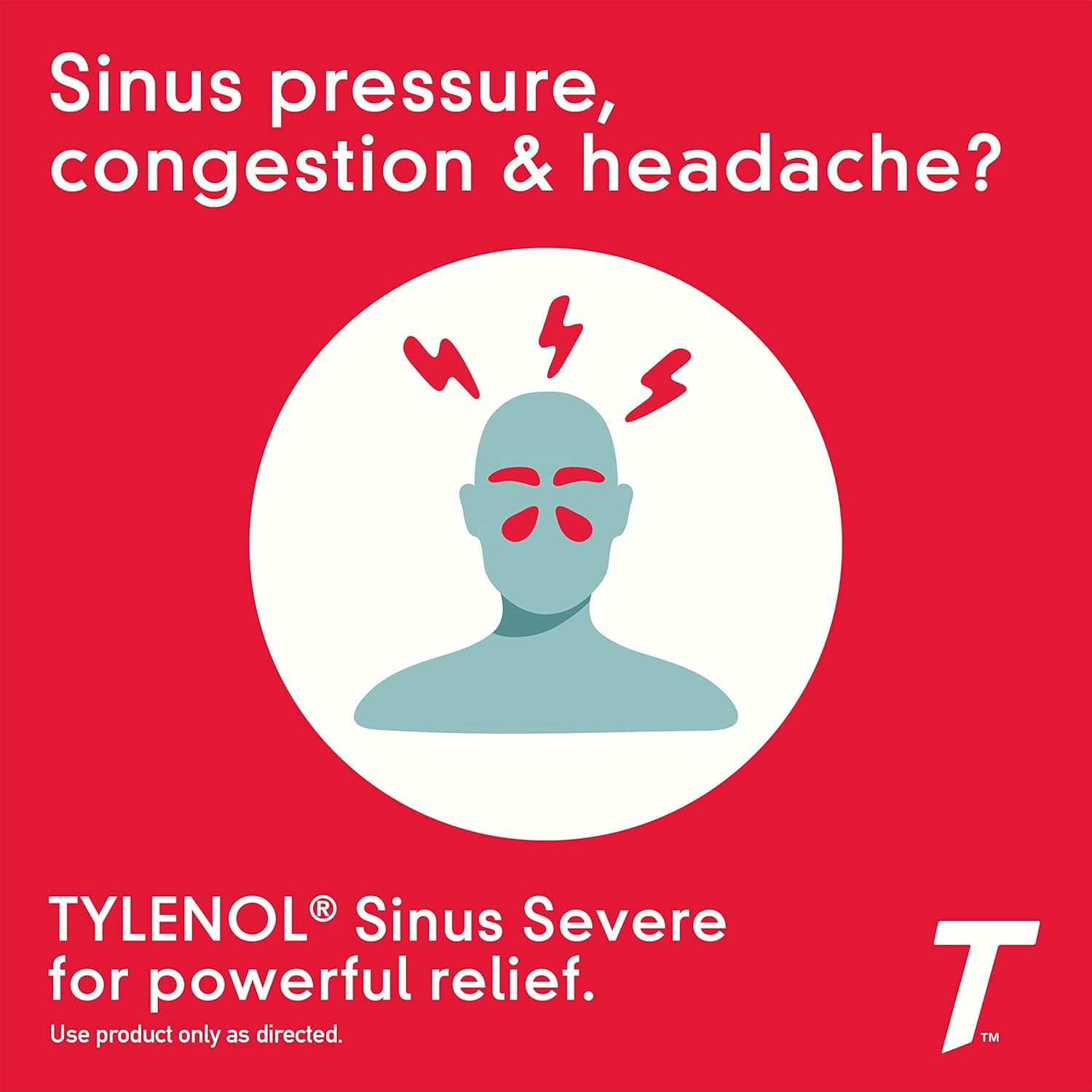 TYLENOL Sinus Congestion & Pain Caplets Daytime 24 Caplets (Pack of 6)