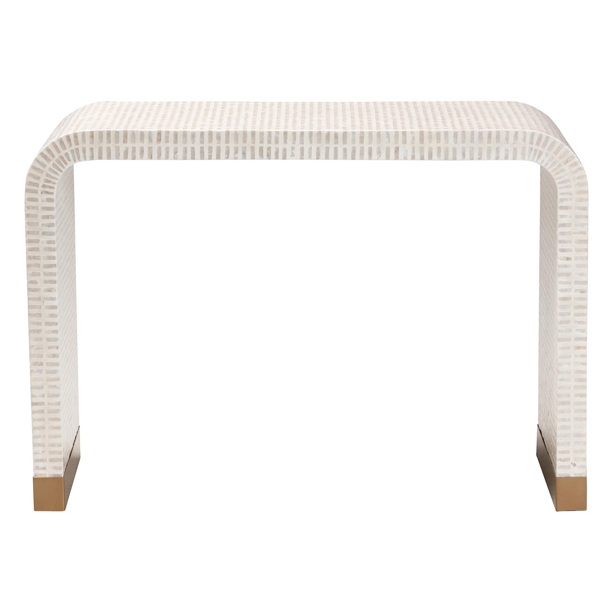 bali & pari Carlyn Coastal Console Table, Beige