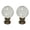 Antique Brass - Pack of 2, variant on Royal Designs, Inc. Clear Crystal Ball Finial for Lamp Shade, F-5045AB-1, Antique Brass, Single