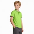 thumbnail image 4 of NIEWTR Toddler Boys Cozy Polo Shirts Collared T-Shirts Cotton Short Sleeve Tees Active Summer Outfits(Green,9-10 Years), 4 of 7
