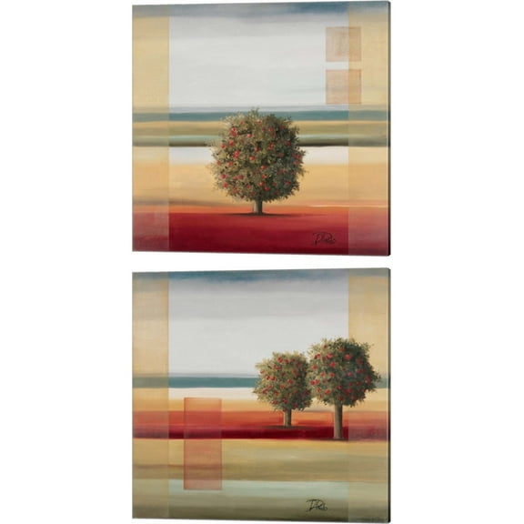 Great Art Now Apple Tree by Patricia Pinto 2 Piece Canvas Art Set Each 14W x 14H