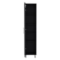 thumbnail image 3 of Tall 71H Storage Cabinet with 3 Broom Hangers and Metal Handle | For Efficient Cleaning Supply Storage in Small Areas | Provides Ample Capacity and Secure Closure, 3 of 4