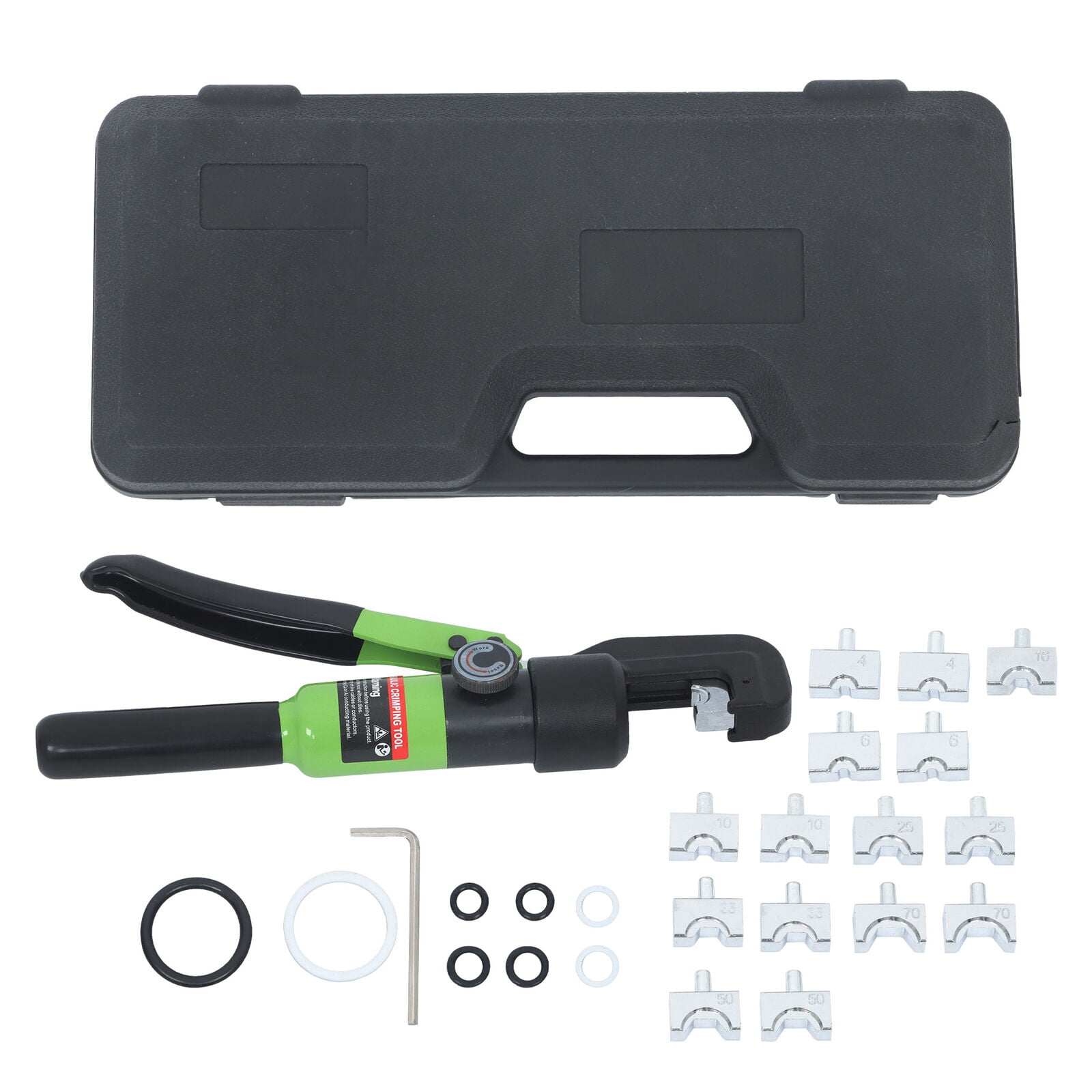 findmall 6MT & 8 Dies Hydraulic Wire Crimper Crimping Tool Battery Cable Lug Terminal
