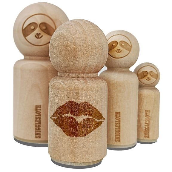 Realistic Juicy Lips Kiss Smooch Rubber Stamp for Scrapbooking Crafting Stamping - Mini 1/2 Inch