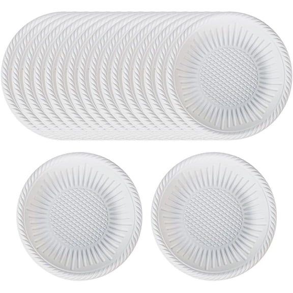 100 Pcs 4 Inch Small Paper Plates Compostable Dessert Plates Round Appetizer Paper Plates Heavy Duty Cake Plates White Barbecue Plates Party Plate Tableware for Holiday Dinner