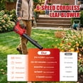 thumbnail image 4 of 930CFM Leaf Blower Cordless, 21V 4.5AH Powerful Electric Cordless Leaf Blower, 6 Speeds Battery Powered Leaf Blowers for Lawn Care, Patio, Yard, Dust, Snow, 4 of 11