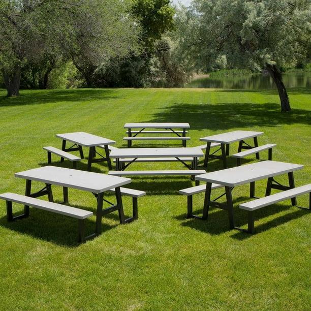 Lifetime 6-Foot W-Frame Folding Picnic Table - Walmart.ca