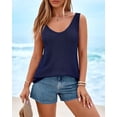 thumbnail image 3 of FreshPretty Sweater Vest Women Spring Summer Sleeveless V Neck Sparkle Knit Basic Loose Fit Tank Tops Vacation Outfits, 3 of 9