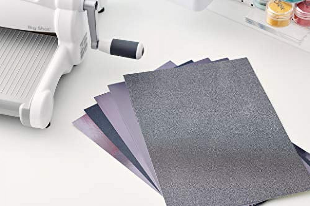 Sizzix Surfacez Opulent Cardstock Pack 8 x 11.5 Inches, Charcoal, 50 Sheets