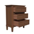 thumbnail image 6 of HLR Brown Modern 3-Drawer Nightstand with Storage, Already Assembled Wood Bedside Table End Table for Bedroom, Hallway, 6 of 9