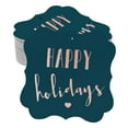 thumbnail image 1 of Inkdotpot Happy Holiday Bottle Tag Real Rose Gold Foil Favor Bracket Shape Hang Tags Pack Of 50, 1 of 7