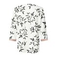 thumbnail image 5 of Dyegold Plus Size Tops For Women Floral Print Lace Trim V Neck 3/4 Sleeve Shirts Dressy Casual Loose Fit Blouses Vintage Tee, 5 of 5
