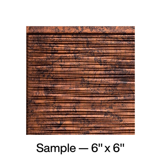 FASÄDE Ripple Decorative Vinyl Backsplash Panel in Moonstone Copper (6X6 Inch Sample