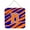 Blue Orange, variant on Letter D Initial Tiger Stripe - Blue Orange Wall or Door Hanging Prints
