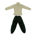 thumbnail image 1 of Suéter de cuello alto hecho a mano con estilo, accesorios y ropa para hombre a escala 1:6 Beige, 1 of 9
