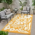 thumbnail image 5 of Moynesa 5'x8' Outdoor Rugs Waterproof, Plastic Straw RV Rugs for Outside, Large Portable RV Outdoor Rugs for Camping, Reversible Flower Picnic Mat for Camper Garden Tent, 5 of 7