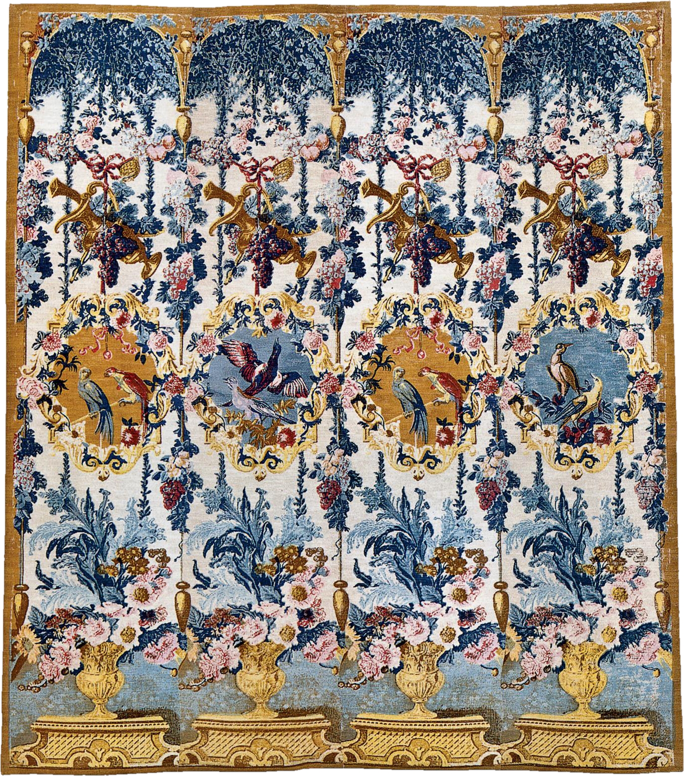 Tapestry DAVID MICHAEL TAPESTRIES 18th C Yew Trainon 51x59 59x51 Linen