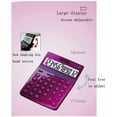 thumbnail image 4 of Multifunction Large Screen Calculator 12-bit Digital HD Display Protection Eye Solar Button Battery Double Insurance Financial Calculator Practical Gift (Color : Gold)-Wine Red, 4 of 5