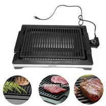 1600W Electric Smokeless Indoor Grill, Non-Stick Grilling Grate For Cooking BBQ