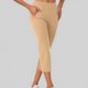 thumbnail image 2 of Pantalones de yoga para mujer, leggings acampanados de cintura alta con bolsillos, poliéster y spandex elásticos en 4 direcciones, para entrenamiento y ropa informal, 2 of 6
