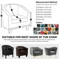 thumbnail image 4 of CJC Printed Club Chair Slipcover, 2 Piece Barrel Chair Covers Stretch Tub Chair Slipcover Armchair Sofa Cover Couch Furniture Protector for Living Room, 4 of 9