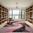 thumbnail image 2 of ODIKA 9'x12' Washable Area Rug Non-Slip, Chair-Friendly With Gradient Veined Swirls And Gold Accents Marble Abstract Refined Structured for Dining Room, Basement, Large Office, 2 of 7