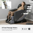thumbnail image 3 of Real Relax Full Body Electric Zero Gravity Shiatsu Massage Chair with Bluetooth Heating and Foot Roller for Home and Office, Black, 3 of 8
