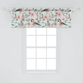 thumbnail image 2 of Birds and Nature Window Valance, Dreamy Composition of Winged Animals and Floral Boho Artwork, Curtain Valance for Kitchen Bedroom with Rod Pocket, 54" X 18", Pale Pink Almond Green, by Ambesonne, 2 of 2