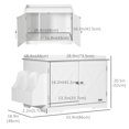 thumbnail image 3 of PawHut Litter Box Enclosure Indoor Pet House with Storage, White, 3 of 9